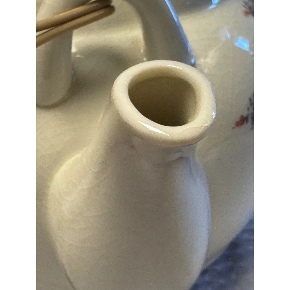 Vintage 8 Piece Japanese Made Floral Tea Set, Teapot With Lid And‎ 6 Tea Cups